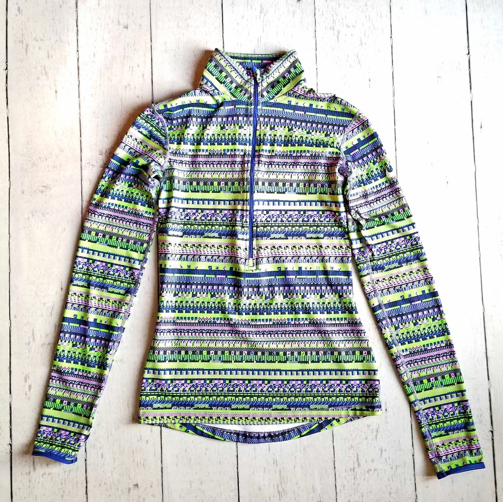 🔥Nike Pro 1/2 Zip Aztec print Dri-fit Running